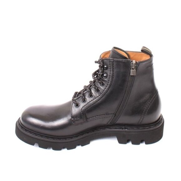 FABI 0658b Black Leather Lace-Up Ankle Boots main image 4